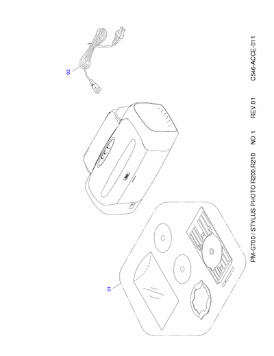 Epson R200 Epson Stylus Photo R200 Service Manual, Service Program and Exploded diag